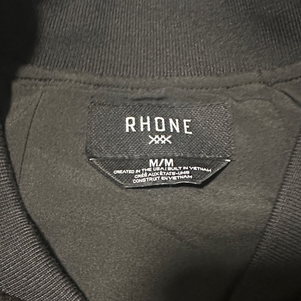 RHONE Black Bomber Jacket with Embroidered Details - Picture 4 of 4